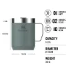 Stanley Classic Legendary Camp Mug - Efsanevi Kamp Bardağı 0.23L Shale - Termos Bardak