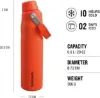 Stanley IceFlow Fast Flow Bottle - Yalıtımlı Çelik Şişe 0.6L Tigerlily - Matara
