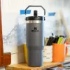 Stanley IceFlow Flip Straw Tumbler - Pipetli 0.89L Charcoal (Gri) - Termos Bardak