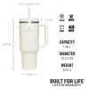 Stanley Quencher H2.O FlowState Tumbler Pipetli 1.18L Krem - Termos Bardak