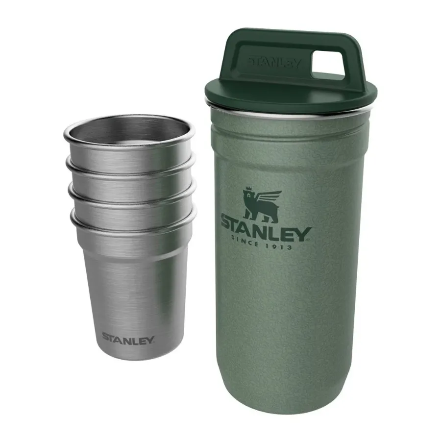 Stanley Adventure SS Shot Glass Set  Hammertone Green