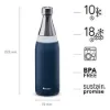 Aladdin Fresco Thermavac Water Bottle - Vakum Yalıtımlı Çelik Şişe 0.6L Deep Navy - Matara