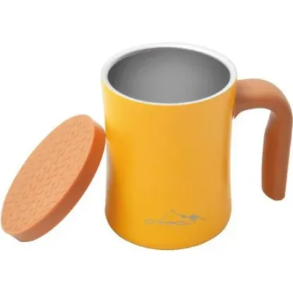  Nurgaz Campout Çift Katmanlı 0.35L Termos Kupa NG-174 0.35L Sarı - Termos